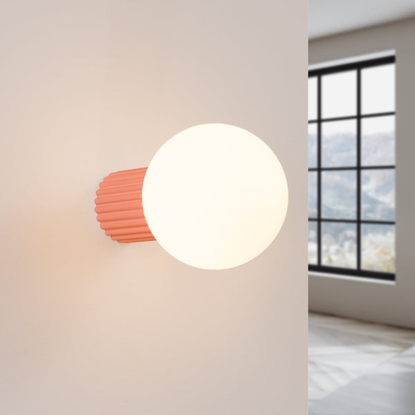 Wandleuchte Halo Apricot Ip44 Stimmungsvolle Wandlampe In Sanftem Apricot-Leuchtezauber