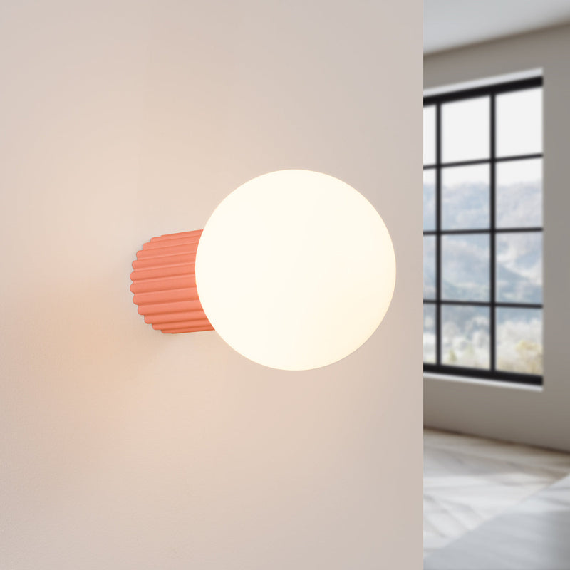 Wandleuchte Halo Apricot Ip44 Stimmungsvolle Wandlampe In Sanftem Apricot-Leuchtezauber