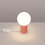 Tischlampe Halo Apricot – Runde Tischleuchte In Apricot, Led-Fähig-Leuchtezauber
