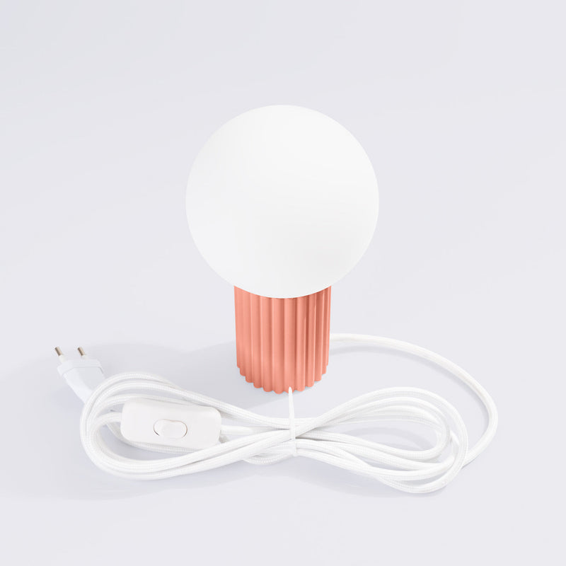 Tischlampe Halo Apricot – Runde Tischleuchte In Apricot, Led-Fähig-Leuchtezauber