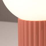 Tischlampe Halo Apricot – Runde Tischleuchte In Apricot, Led-Fähig-Leuchtezauber