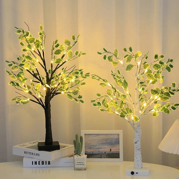 Weihnachten Grüne Blätter Led Baum Lichter-Leuchtezauber