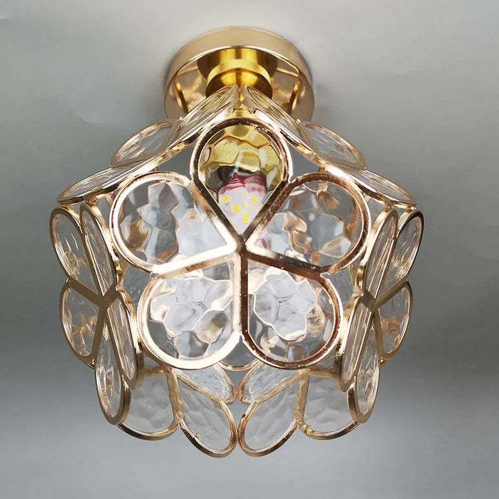 Design-Deckenleuchte aus Glas im floralen Stil-Leuchtezauber