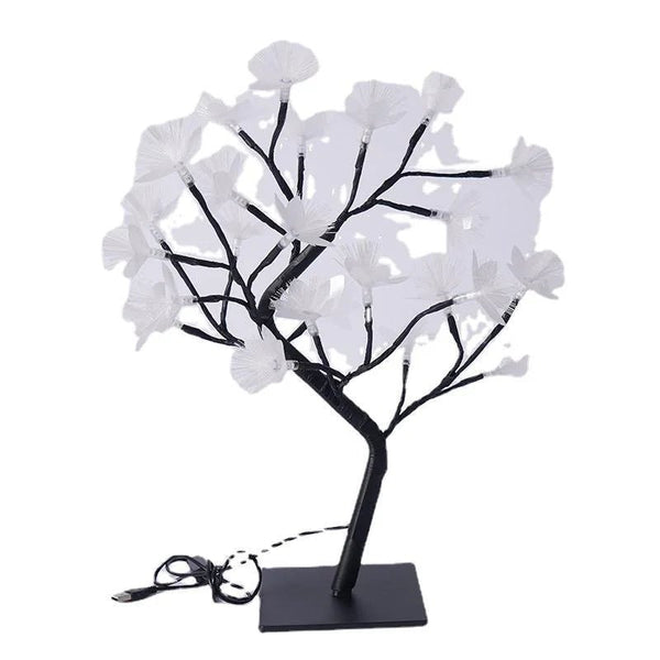 Weiß Birke Fiberglas Blume Baum Licht-Leuchtezauber