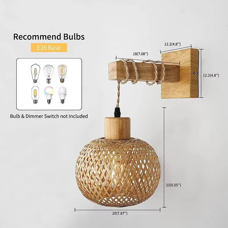BAMBULUX Bambus Wandlaterne-Leuchtezauber