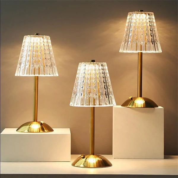 Classic Gold Kristall Tischlampe-Leuchtezauber