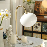 Marshmallow Tischlampe aus Metall und Glas-Leuchtezauber