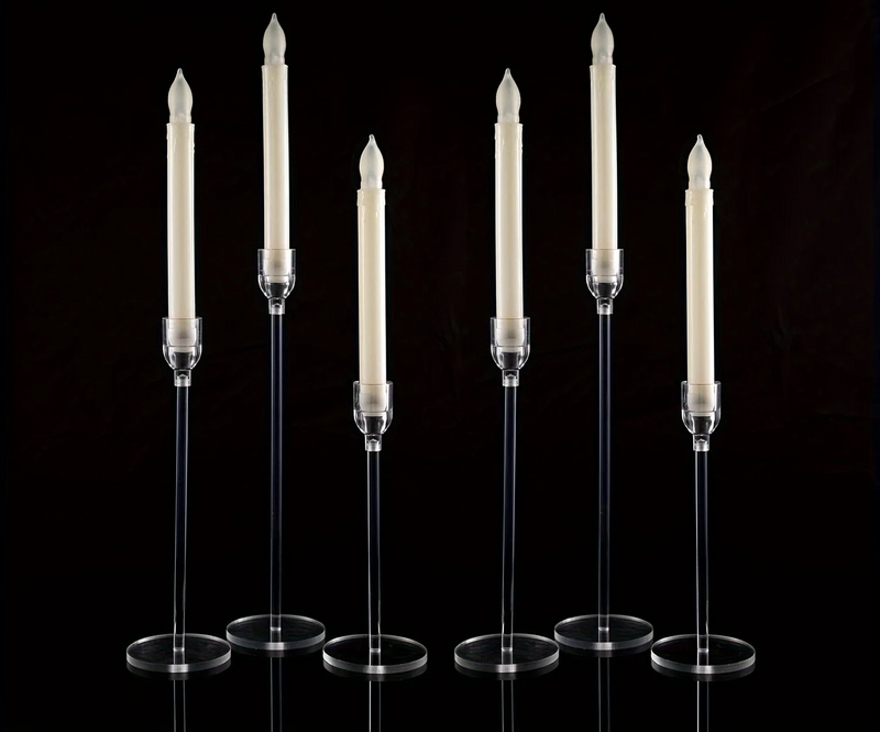 LumenAcry Acryl-Kerzenhalter Set (3-teilig)-Leuchtezauber