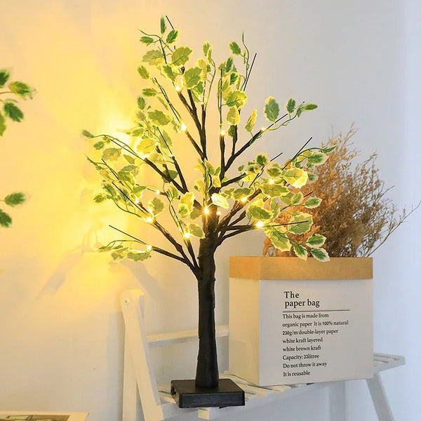 Weihnachten Grüne Blätter Led Baum Lichter-Leuchtezauber