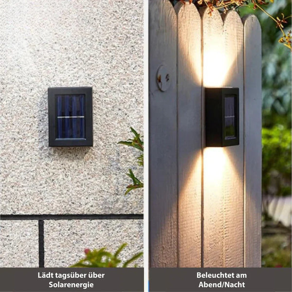 Kabellose LED-Solarwandlampen Deluxe – Schaffen Sie die perfekte Atmosphäre in Ihrem Garten!-Leuchtezauber