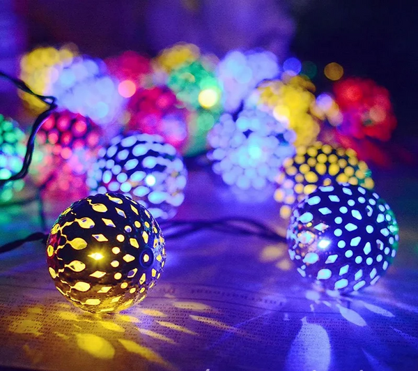 LED Eiserne Marokkanische Kugel Weihnachtslichter