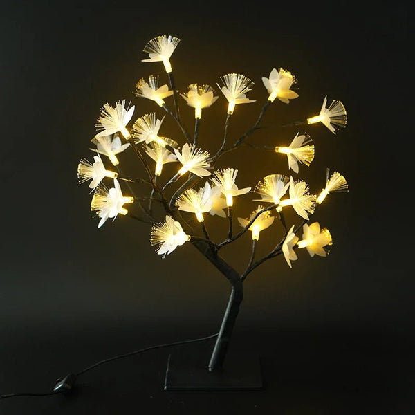 Weiß Birke Fiberglas Blume Baum Licht-Leuchtezauber