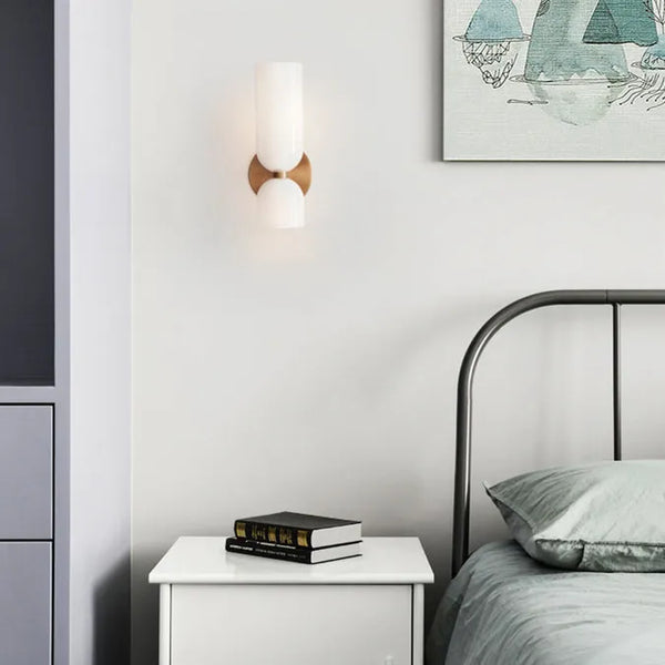 Doppelkopf Glas Wandleuchte Led Sconce-Leuchtezauber