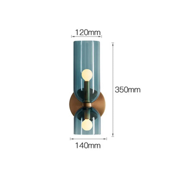 Doppelkopf Glas Wandleuchte Led Sconce-Leuchtezauber