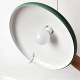 Französische konische Macaron-Hängelampe aus Metall-Leuchtezauber