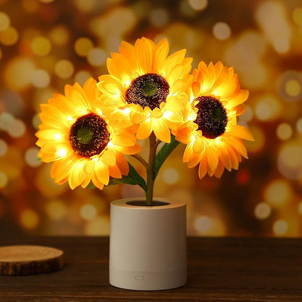 Glitzernde Sonnenblume Lampe für auf Tisch-Leuchtezauber