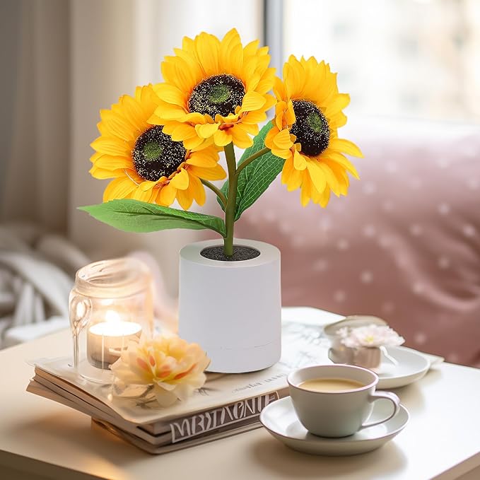 Glitzernde Sonnenblume Lampe für auf Tisch-Leuchtezauber
