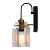 Vintage Wandlampe mit geripptem Glasschirm-Leuchtezauber