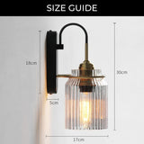 Vintage Wandlampe mit geripptem Glasschirm-Leuchtezauber