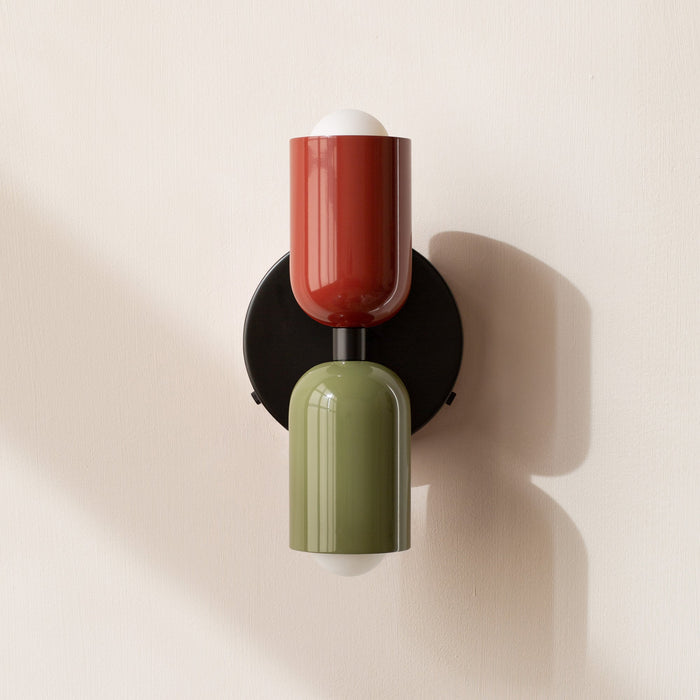 Vintage Doppelkopf-Kreative Home-Deco-Wandlampe-Leuchtezauber