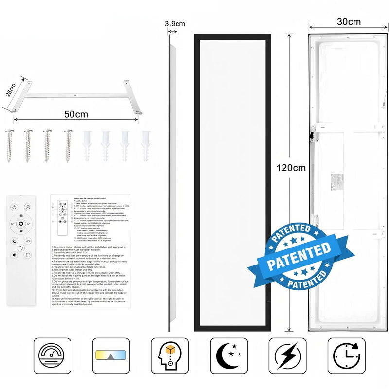 LUMILUX LED Panelleuchte 120x30cm-Leuchtezauber