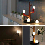 Magpie Wooden LED Smart Sensor Wiederaufladbare Tischlampe-Leuchtezauber