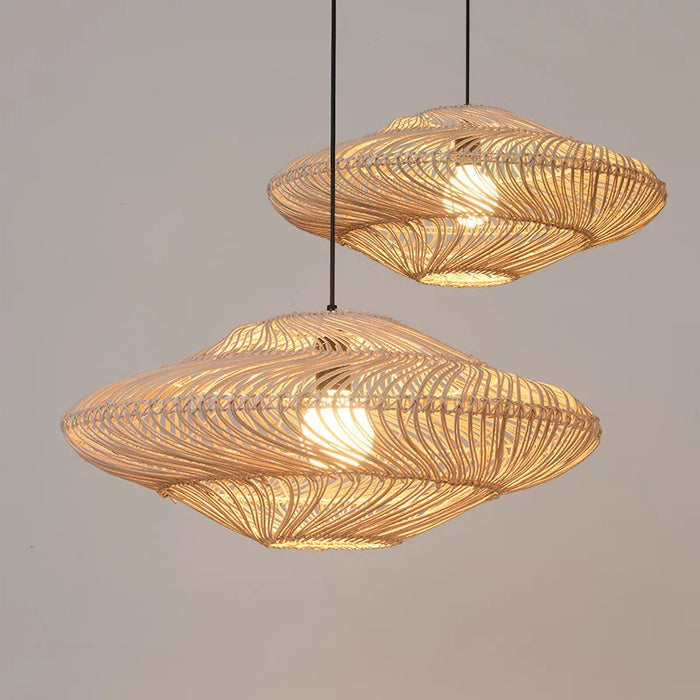 Radiar – Vintage Rattan-Hängelampe-Leuchtezauber