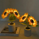Glitzernde Sonnenblume Lampe für auf Tisch-Leuchtezauber