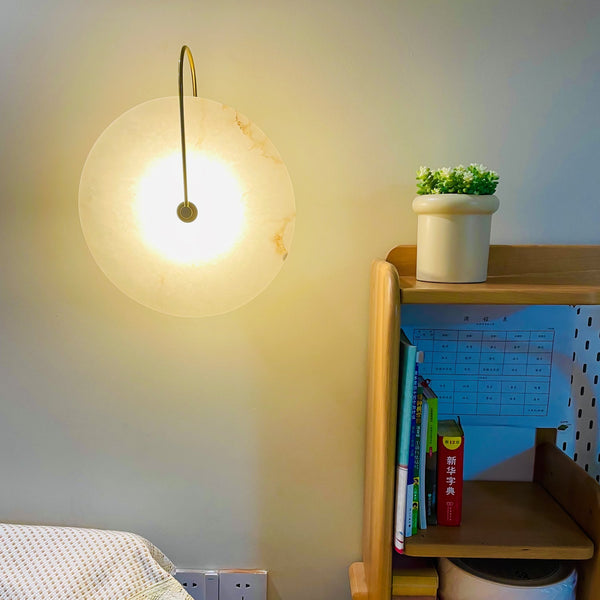 LED-Wandleuchte aus Alabasterstein-Leuchtezauber