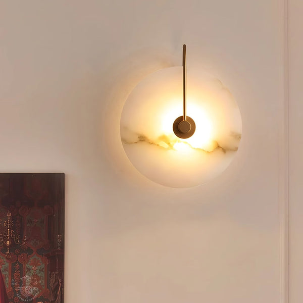 LED-Wandleuchte aus Alabasterstein-Leuchtezauber