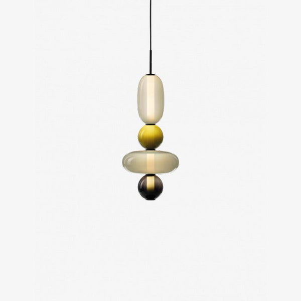 Hängelampe aus kandiertem Glas-Leuchtezauber