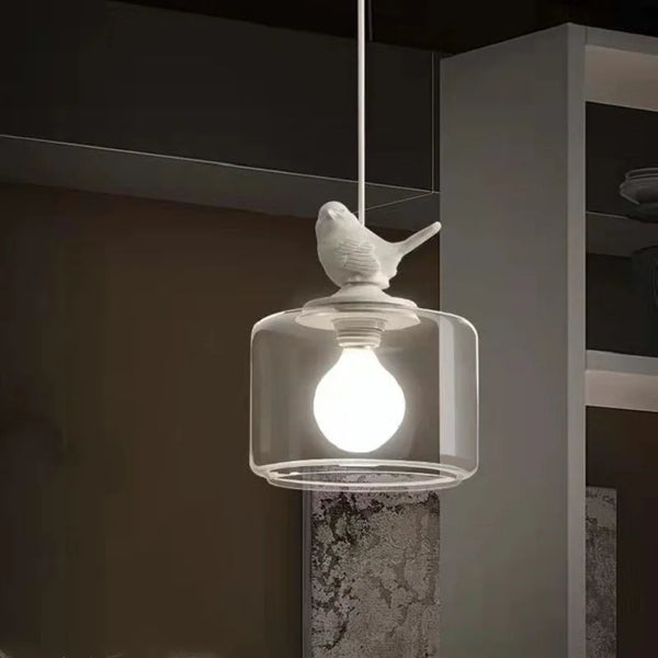 Vogel-Hängelampe für das Wohnzimmer-Leuchtezauber