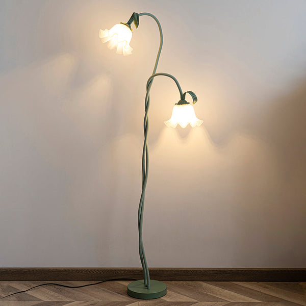 Elegante Calla Blumen Weiß Stehlampe-Leuchtezauber