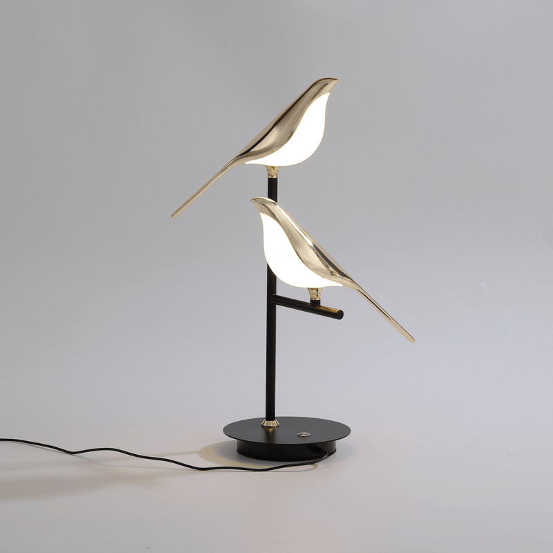 BirdLamp – Stilvolle LED-Tischlampe mit goldenem Vogel-Design-Leuchtezauber