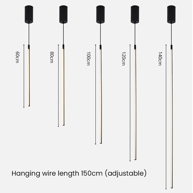 Minimalistische LED-Hängelampe aus Aluminium-Leuchtezauber
