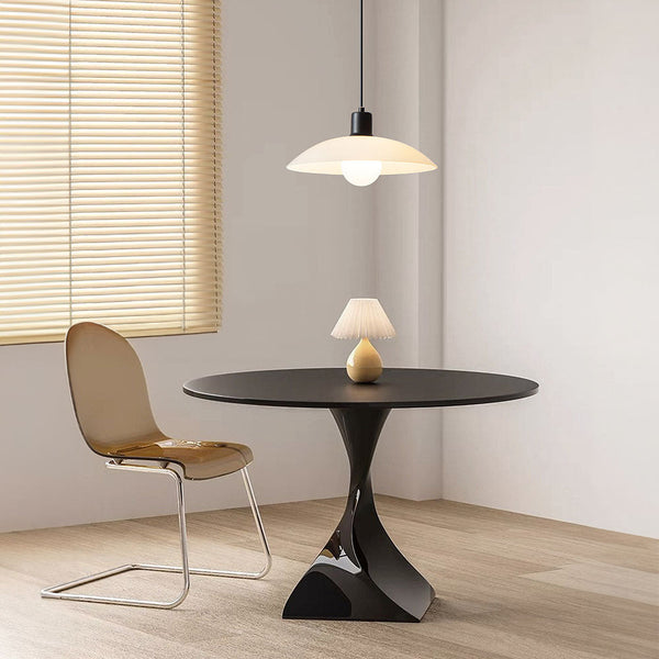 Minimalistische Hängelampe aus weißem Verbundglas-Leuchtezauber