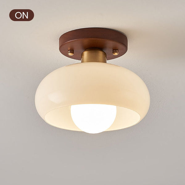 Kleine weiße Vintage-Deckenlampe für den Flur-Leuchtezauber
