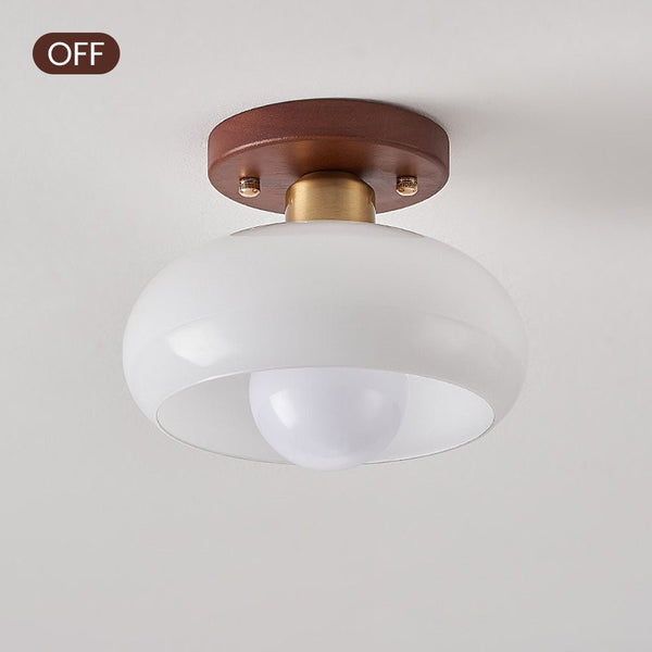 Kleine weiße Vintage-Deckenlampe für den Flur-Leuchtezauber