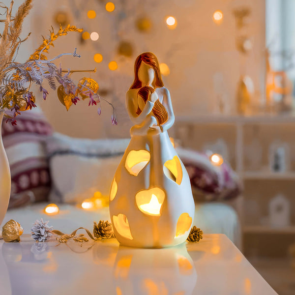 Romantische beige Tischlampe-Leuchtezauber