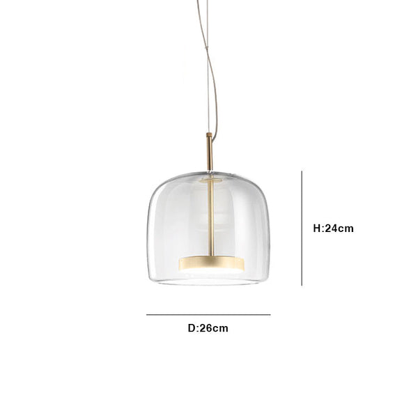 Schicke Hotel-Hängelampe aus Glas-Leuchtezauber