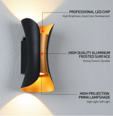 Nordluxo LED Wandleuchte Modern – IP65 Wasserdicht | Für Innen & Außen-Leuchtezauber