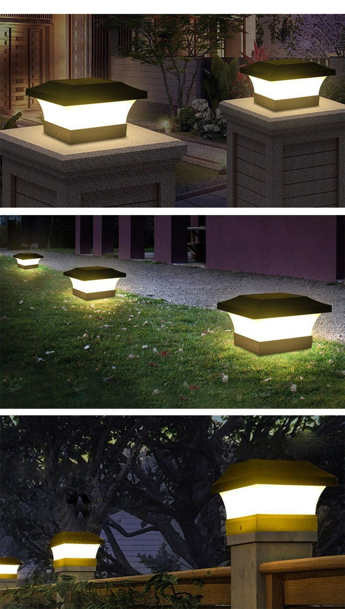 Nugee Kurzlicht | Solarbetriebene Außensäulenlampe-Leuchtezauber