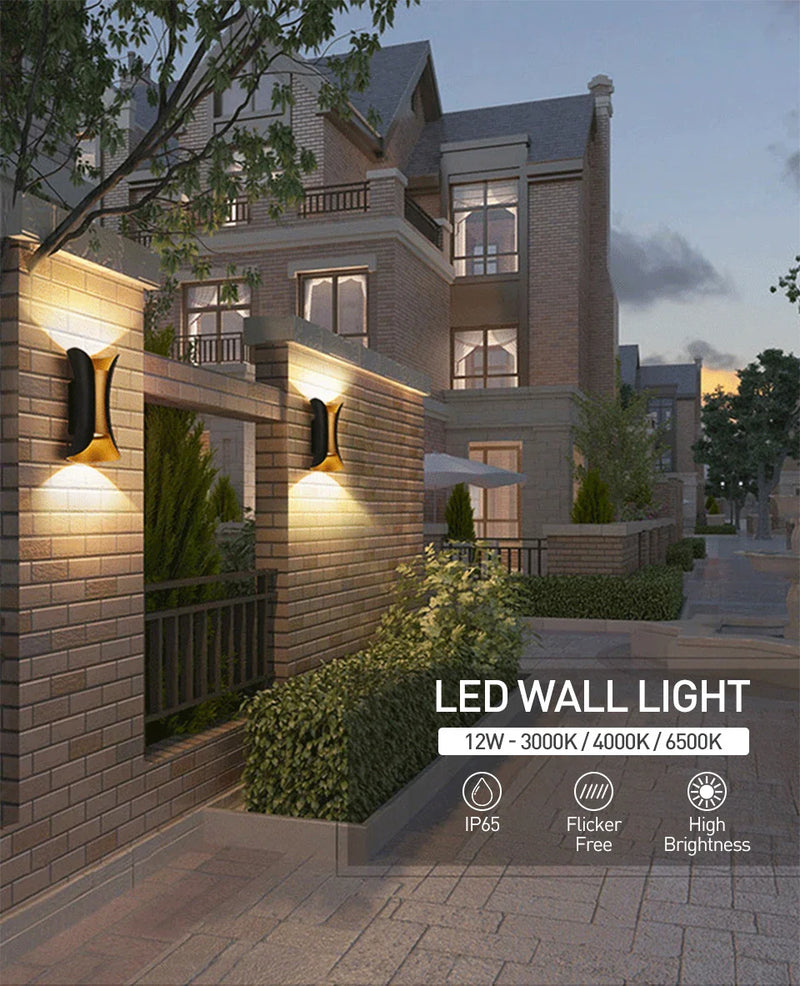 Nordluxo LED Wandleuchte Modern – IP65 Wasserdicht | Für Innen & Außen-Leuchtezauber