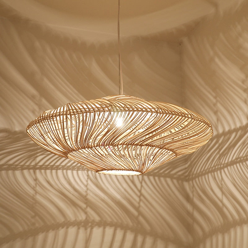 Radiar – Vintage Rattan-Hängelampe-Leuchtezauber