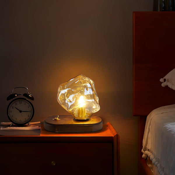 Eis Stein Glas Atmosphärische Tischlampe-Leuchtezauber