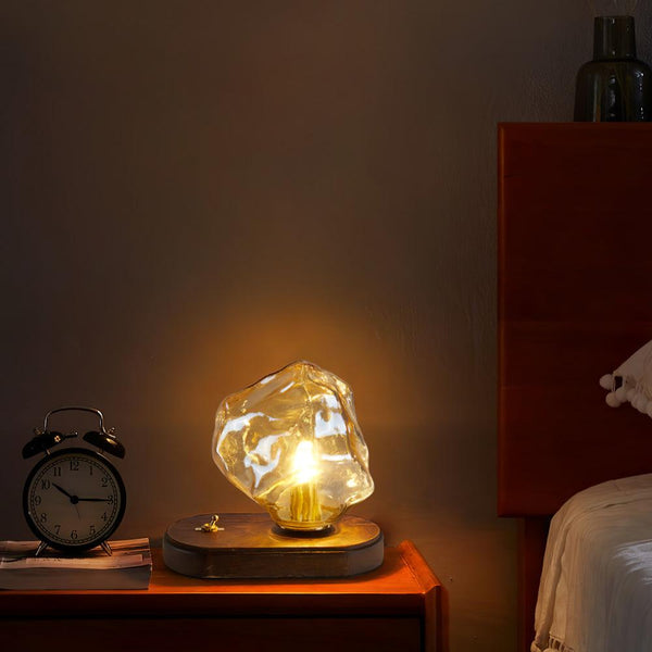 Eis Stein Glas Atmosphärische Tischlampe-Leuchtezauber