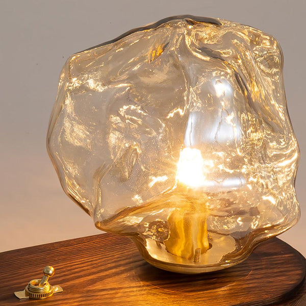Eis Stein Glas Atmosphärische Tischlampe-Leuchtezauber