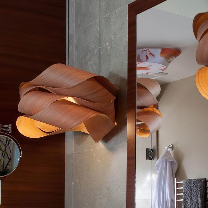 Moderne Hängelampe aus Holz für das Esszimmer-Leuchtezauber