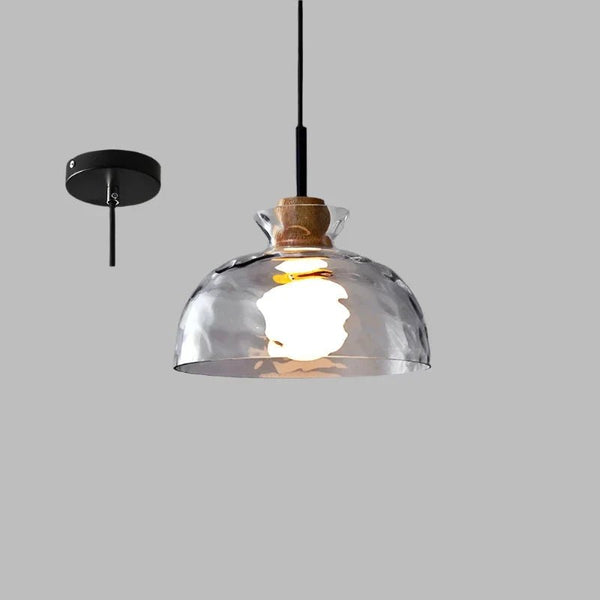 Minimalistische Art Ripple Glas-Hängelampe-Leuchtezauber