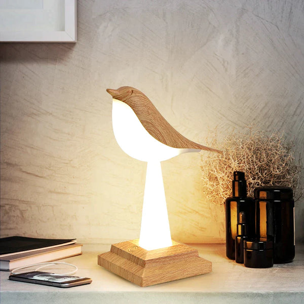 Exklusive Tischlampe in Form eines Vogels-Leuchtezauber